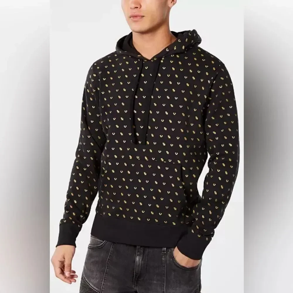 NWTs True Religion Monogram Logo Hoodie Size Medium
